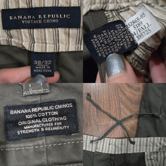 Banana Republic Vintage Mens Chino Straight Cotton Pants 36x32 (D032) - Picture 8 of 10